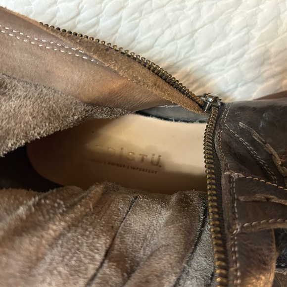 Women’s Bed Stu - Size 9 Brown Leather Boots - Tall with adjustable calf width - Picture 7 of 16